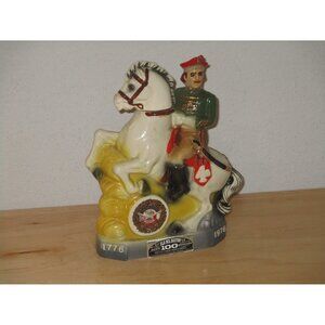 Boston Whiskey Decanter Bicentennial 1776-1976 Man Horse Vintage Old Mr Boston